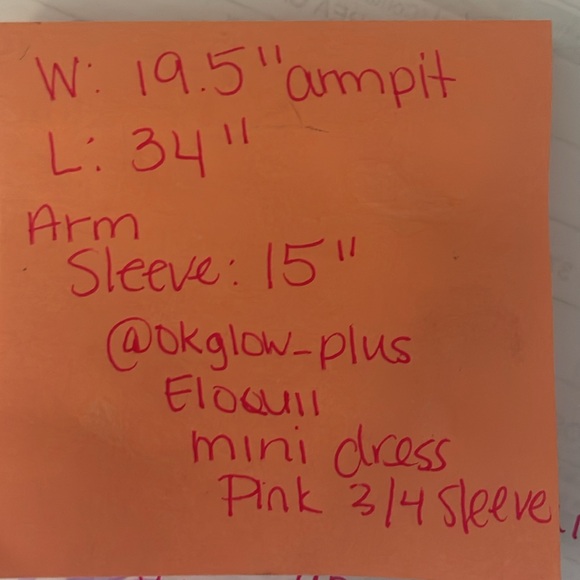 ELOQUII Pink 3/4 Sleeve Mini Dress 18W Dusty Rose Pink - Picture 4 of 4